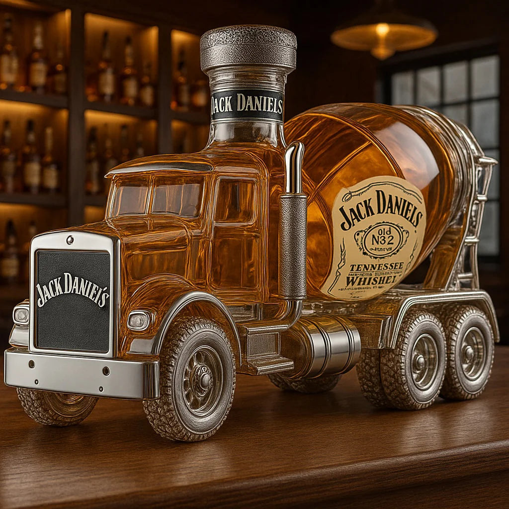 Cement Mixer Truck Whiskey Decanter / Empty Whiskey Bottle