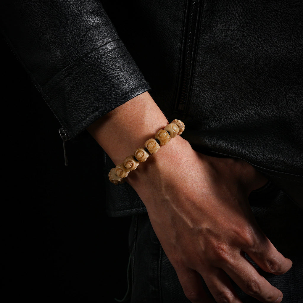Yak Bone Skull Bracelet