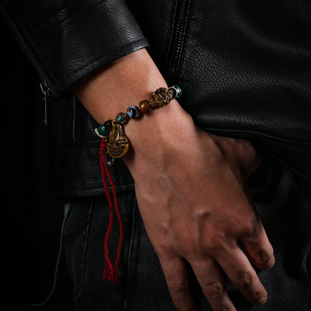 Tibetan Amulet Bone Bracelet