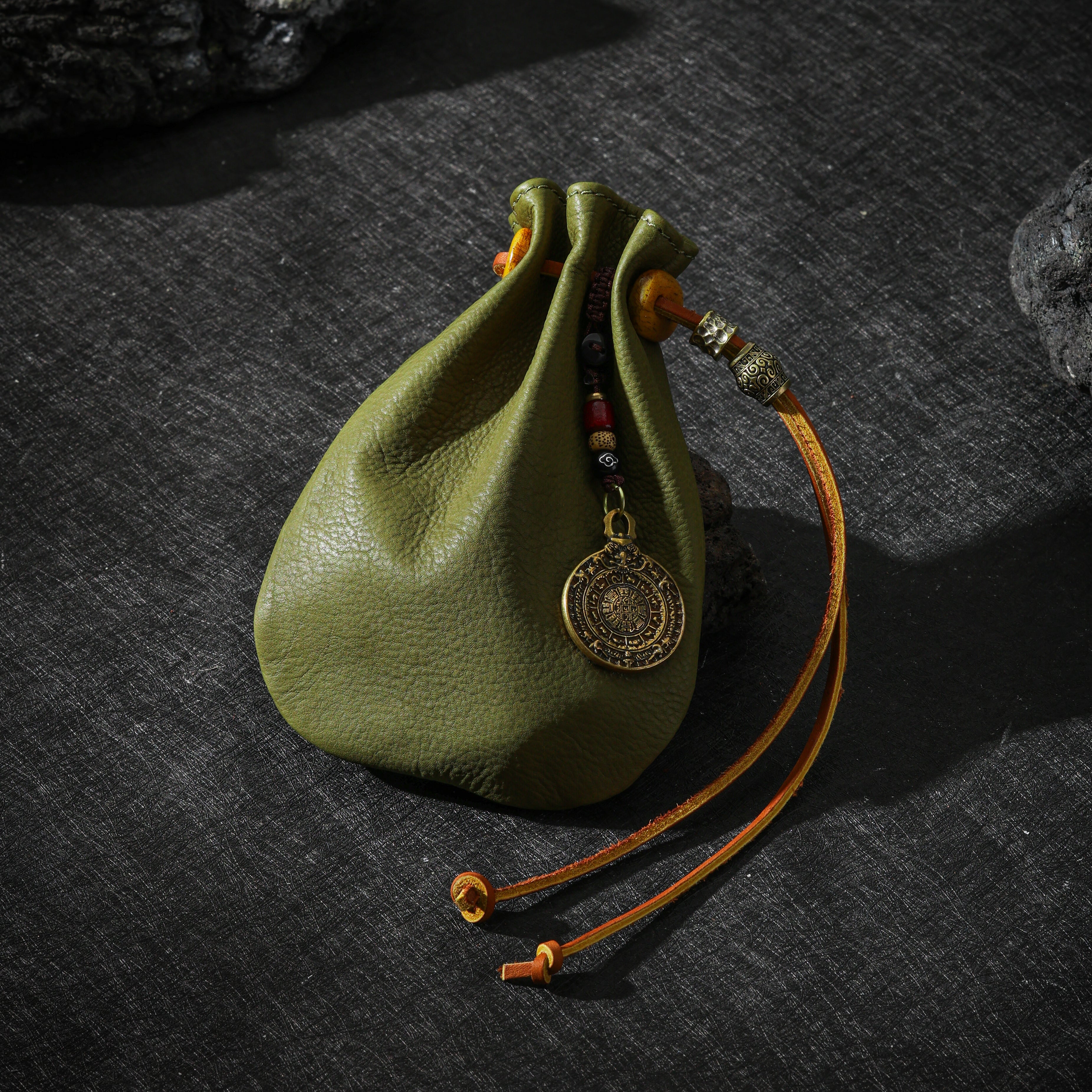 Oiled Cowhide Jewelry Pouch
