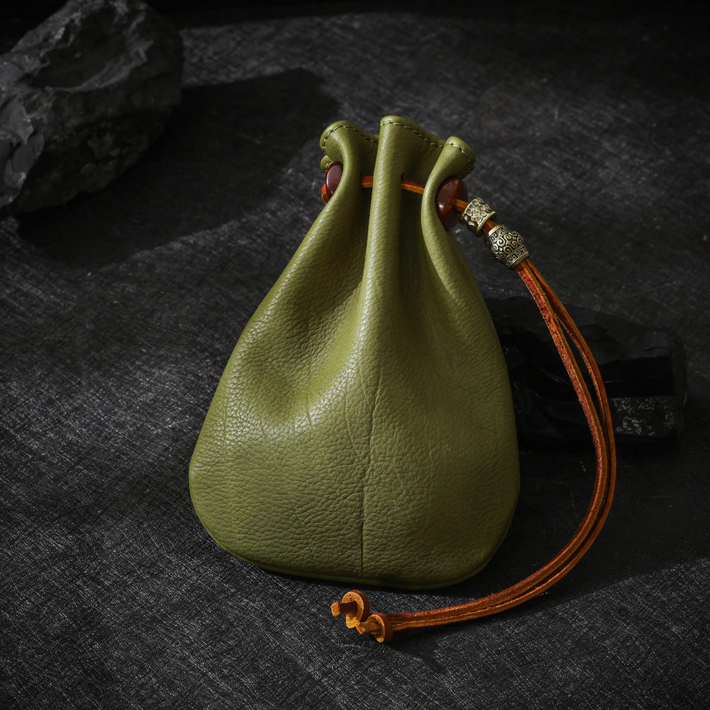 Oiled Cowhide Jewelry Pouch