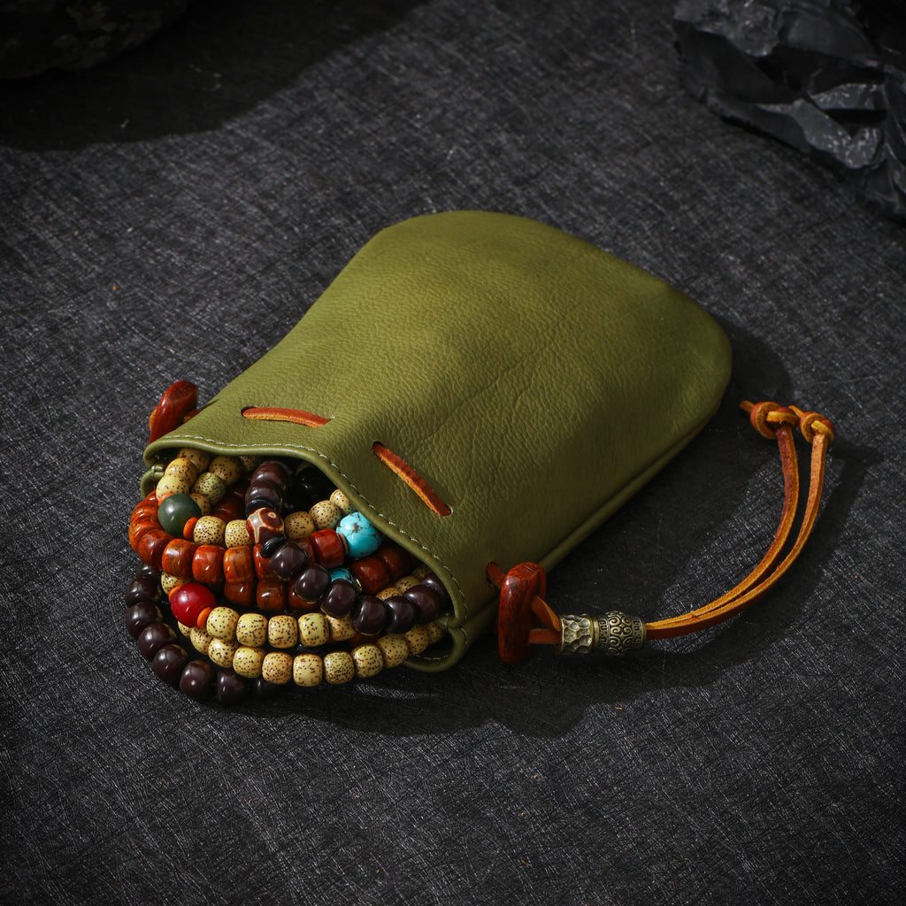 Oiled Cowhide Jewelry Pouch