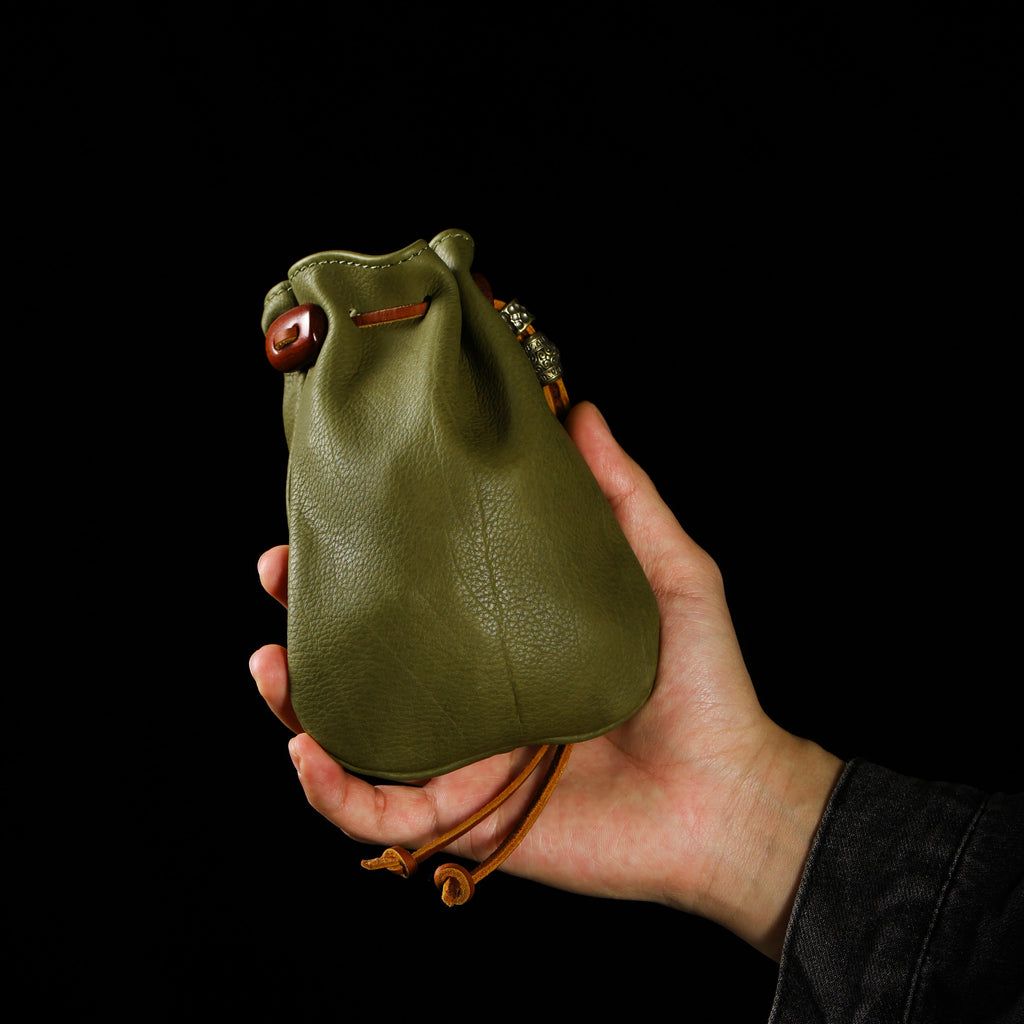 Oiled Cowhide Jewelry Pouch