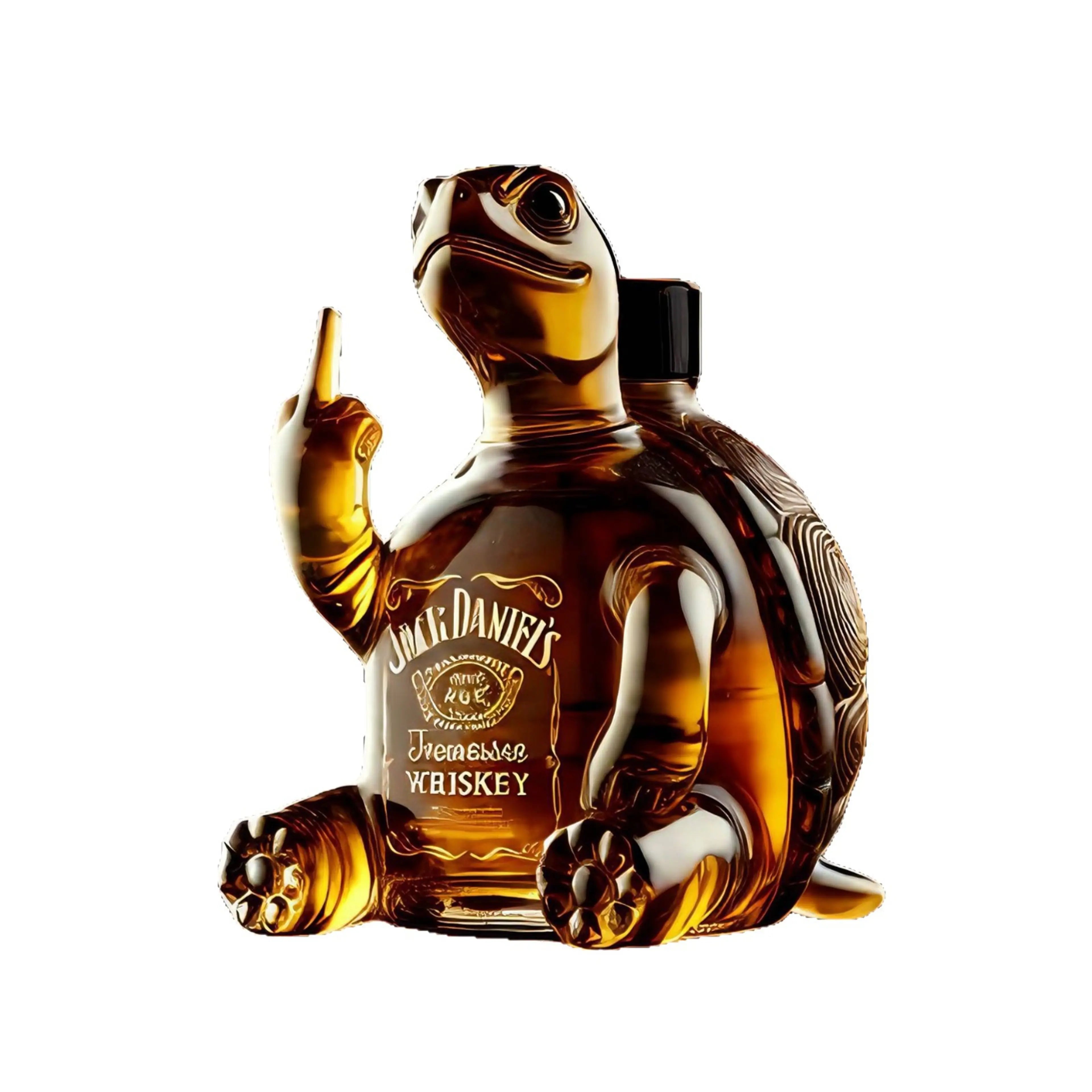 Funny turtle Shape Empty Whiskey Bottle