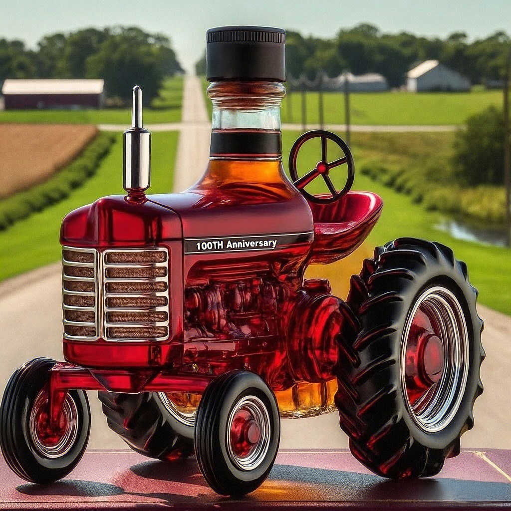 Farmall 100Th Anniversary Empty Whiskey Bottle