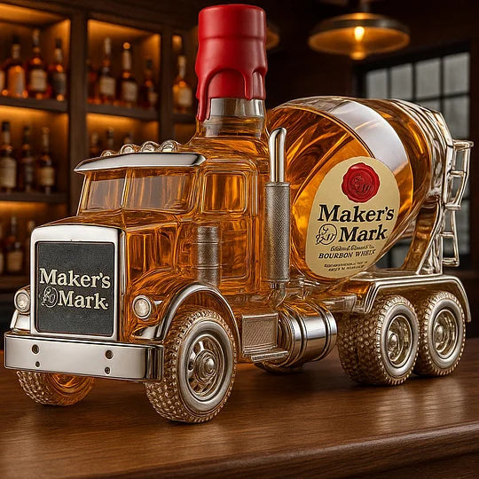 Cement Mixer Truck Whiskey Decanter / Empty Whiskey Bottle