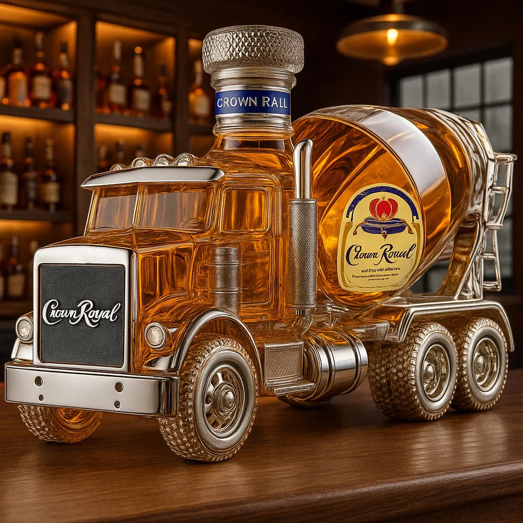 Cement Mixer Truck Whiskey Decanter / Empty Whiskey Bottle