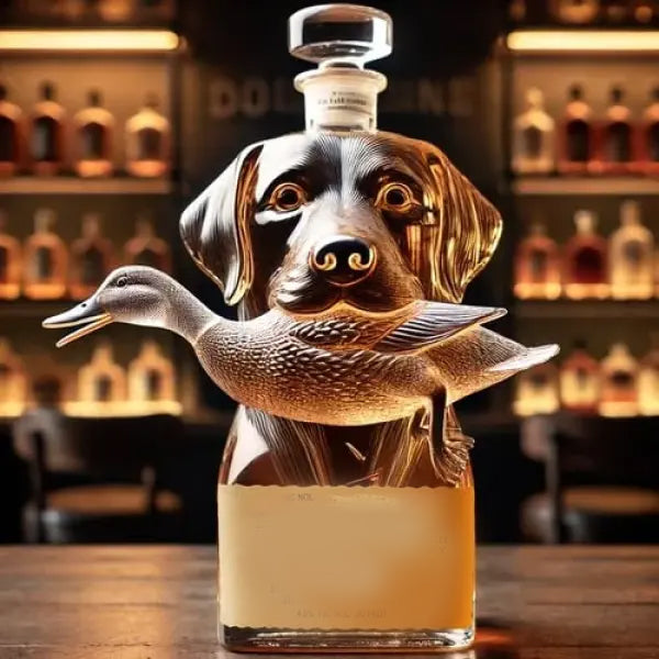 Hunting Dog Whiskey Decanter / Empty Whiskey Bottle