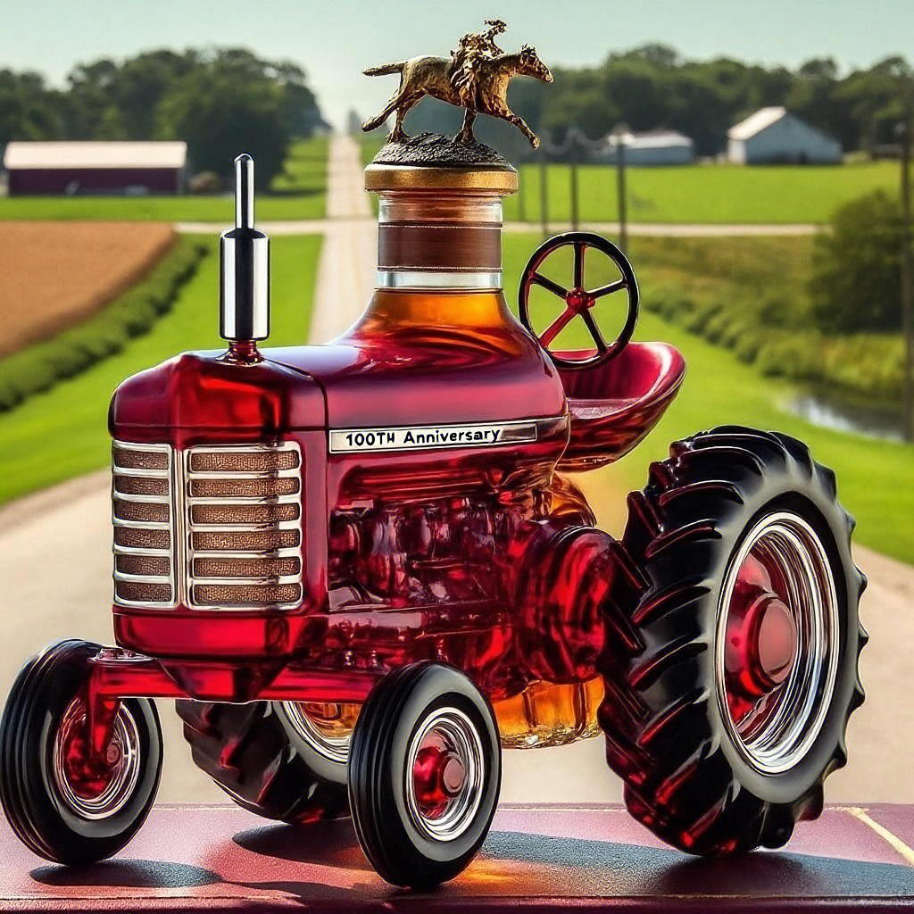 Farmall 100Th Anniversary Empty Whiskey Bottle