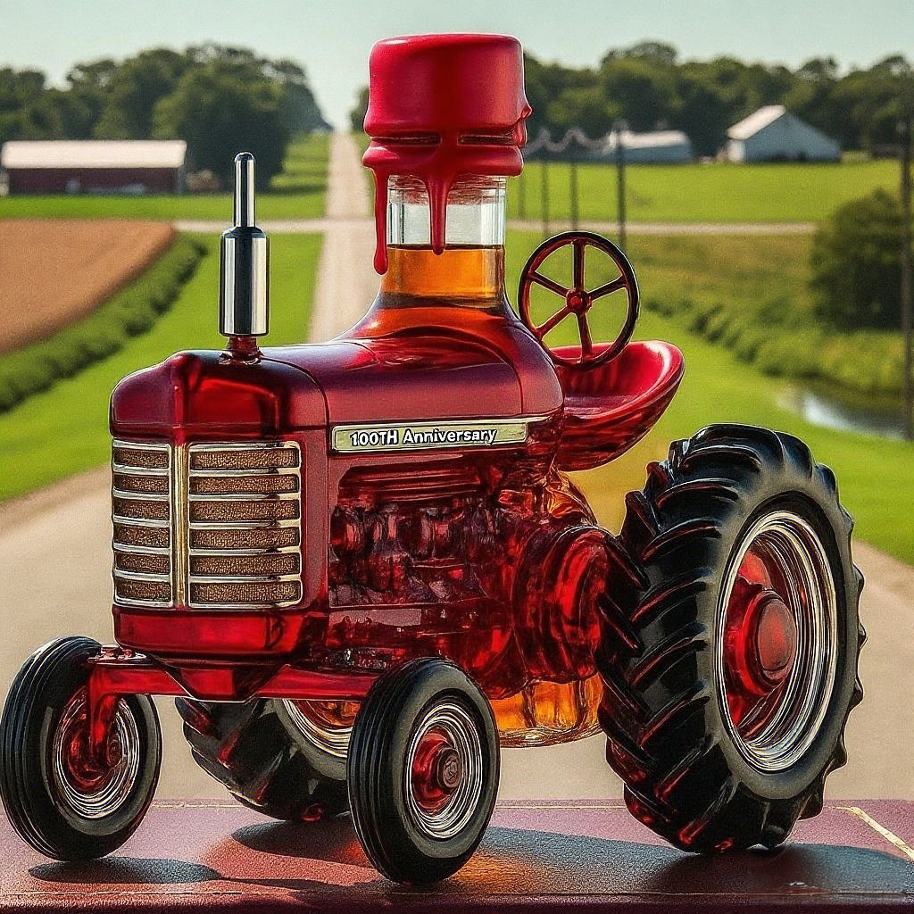 Farmall 100Th Anniversary Empty Whiskey Bottle