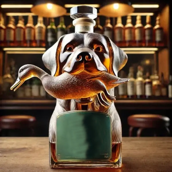 Hunting Dog Whiskey Decanter / Empty Whiskey Bottle