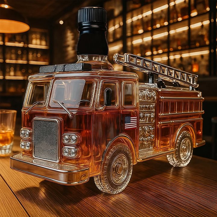 Fire Truck Whiskey Decanter / Empty Whiskey Bottle