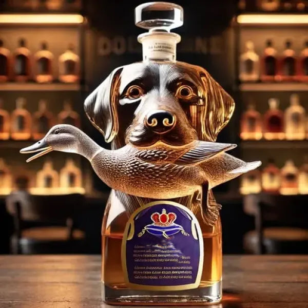 Hunting Dog Whiskey Decanter / Empty Whiskey Bottle