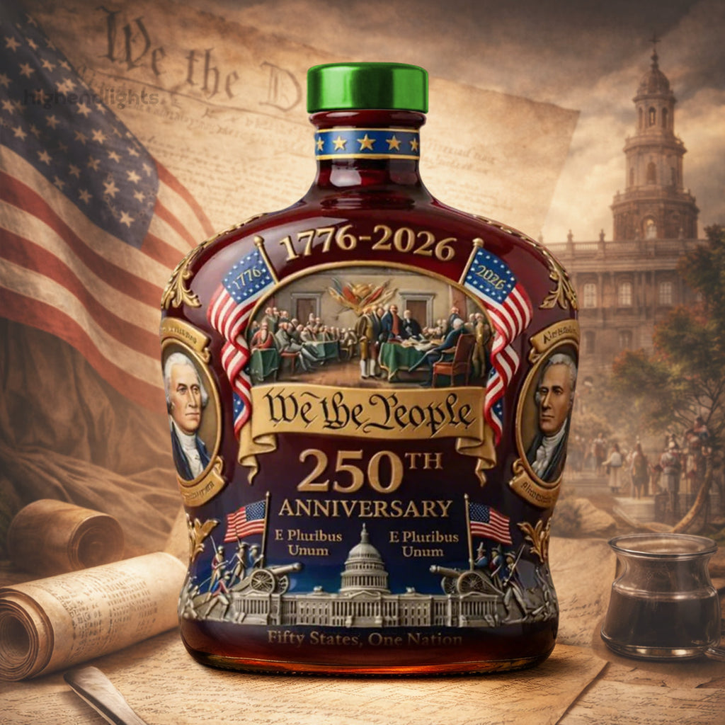 US 250th Anniversary 1776–2026 Edition Glass Bottle