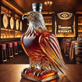 Eagle Head Glass Decanter empty Whiskey Bottle