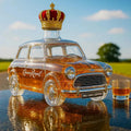 Retro Cooper Car Shape Whiskey Bottle