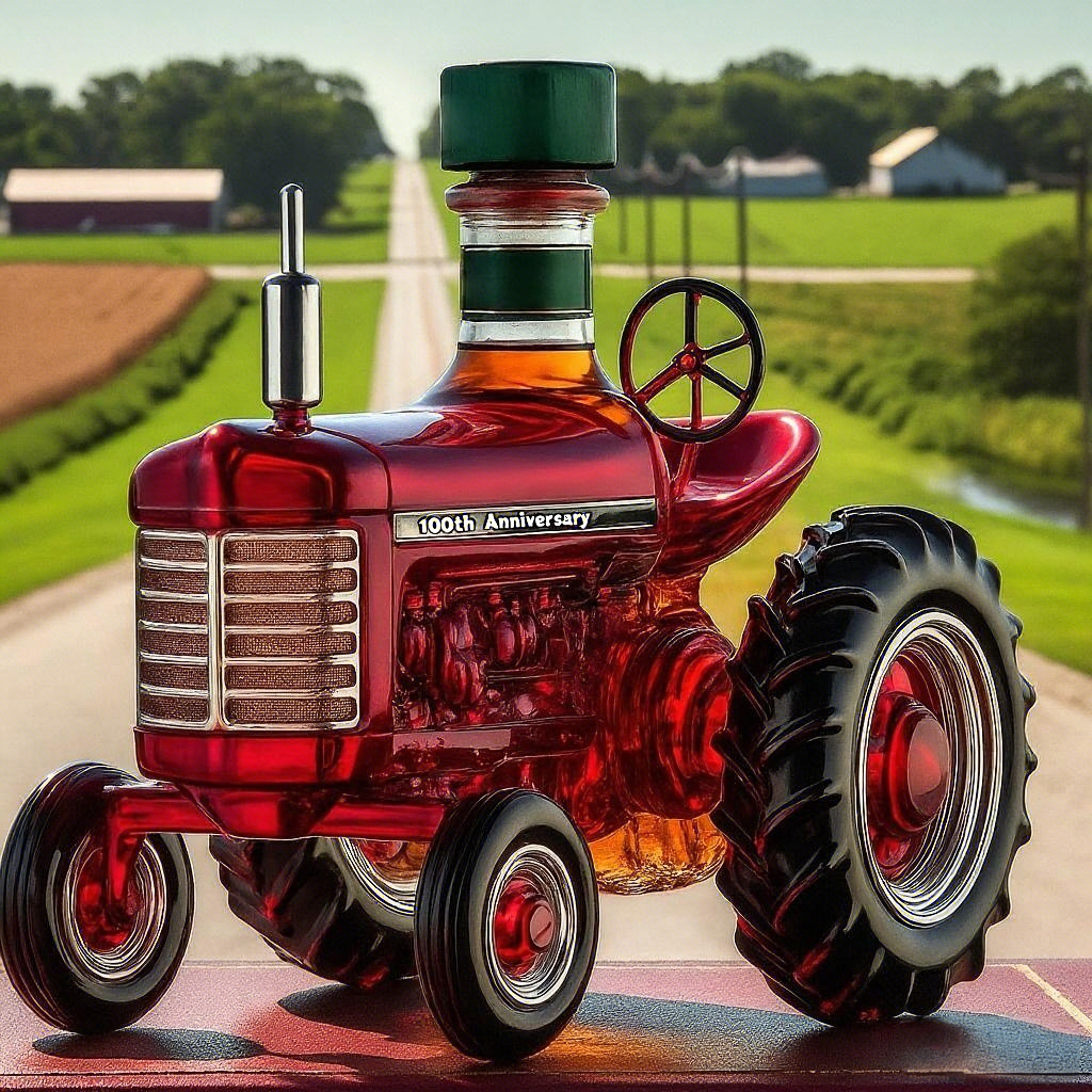 Farmall 100Th Anniversary Empty Whiskey Bottle