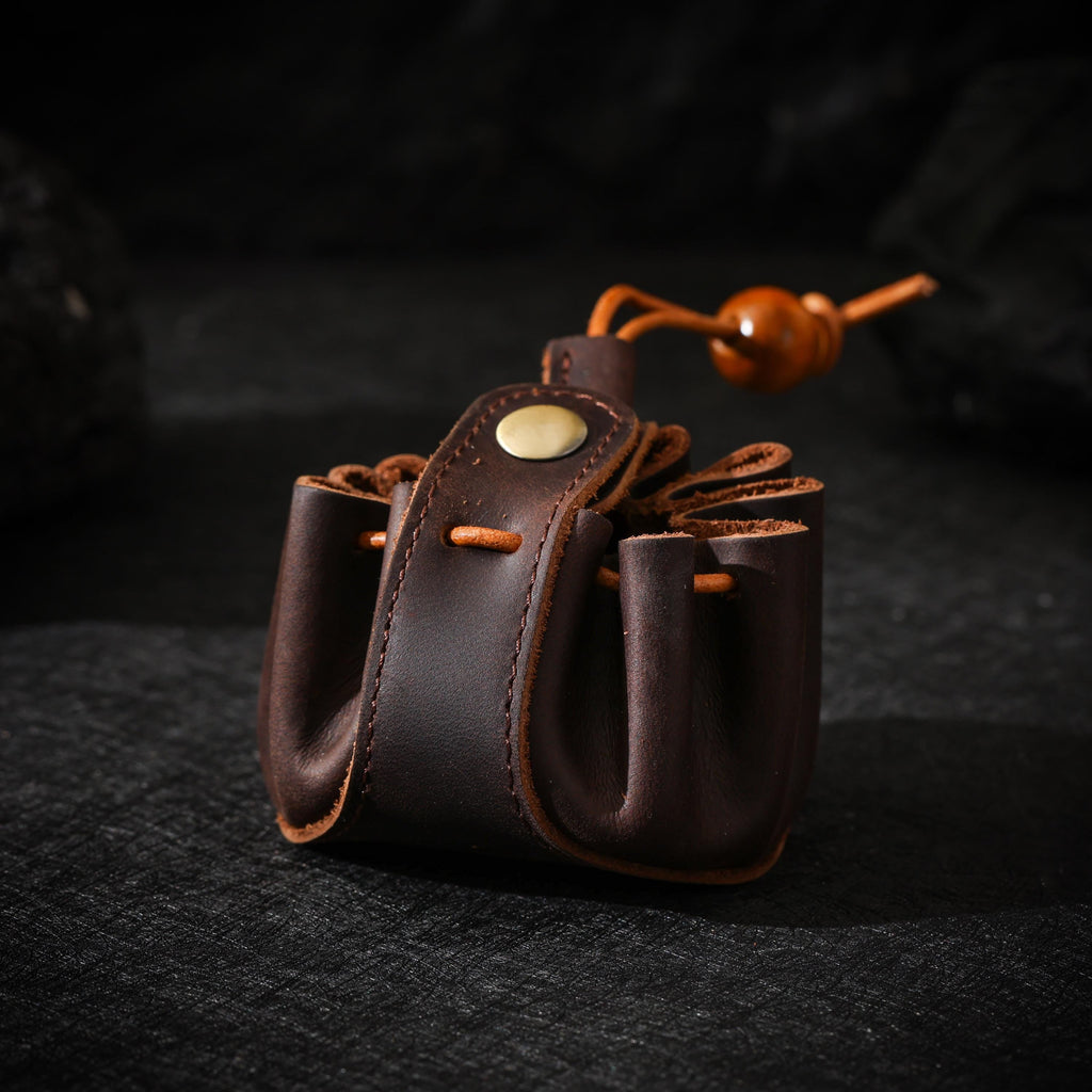 Oiled Cowhide Mini Jewelry Pouch