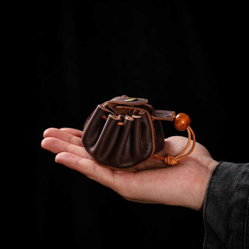 Oiled Cowhide Mini Jewelry Pouch