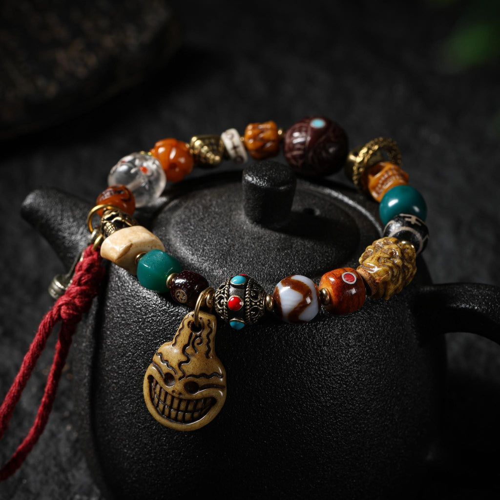 Tibetan Amulet Bone Bracelet