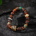 Yak Bone Bracelet with Dzi Accent