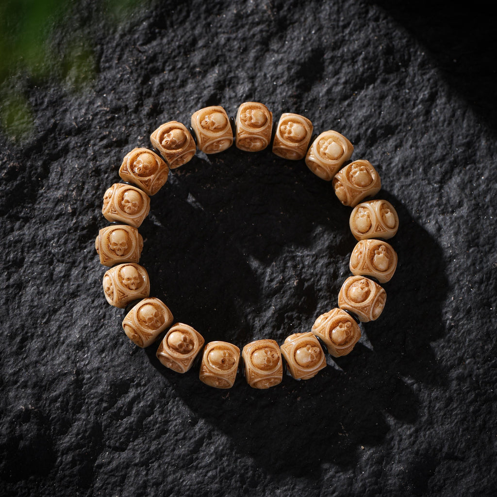 Yak Bone Skull Bracelet
