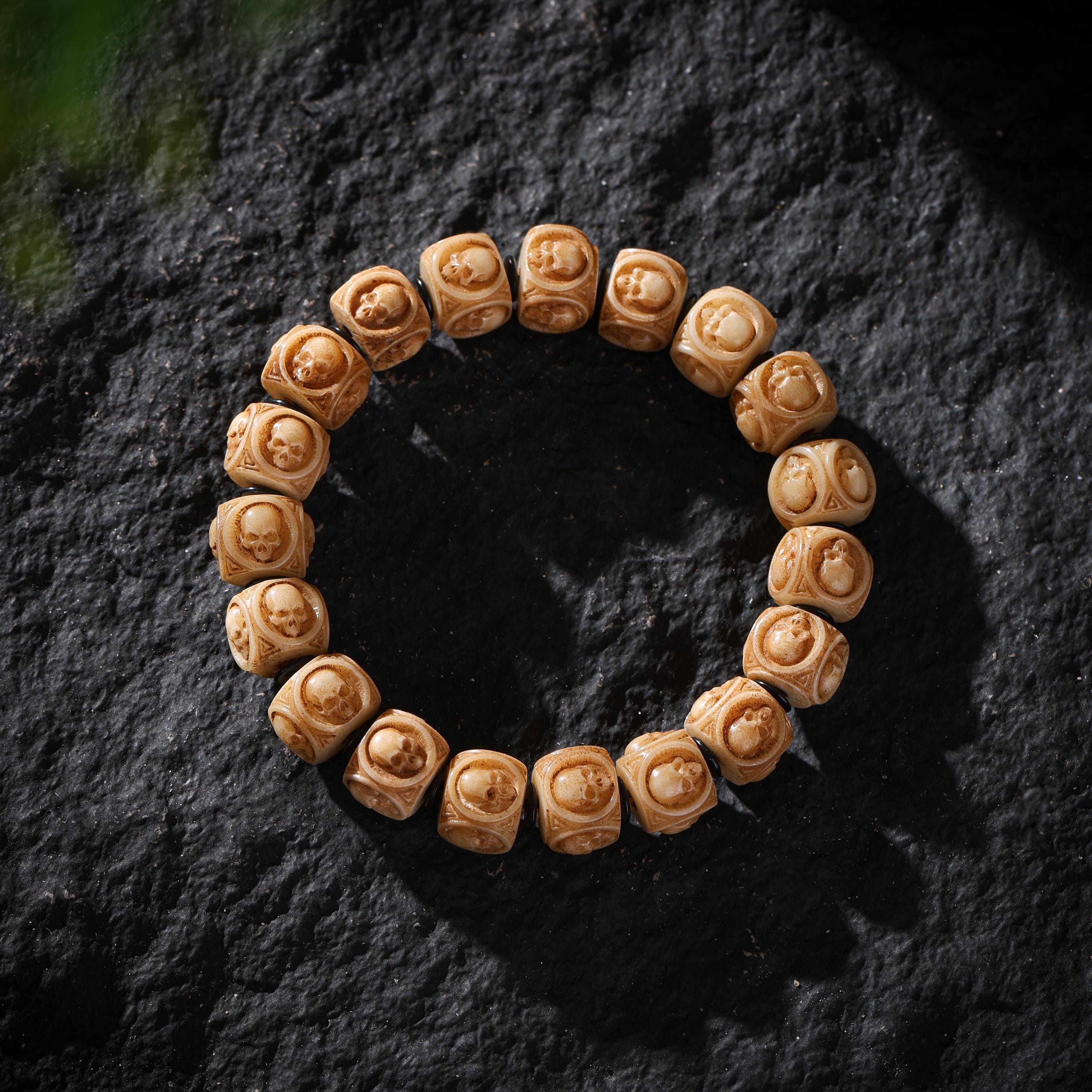 Yak Bone Skull Bracelet