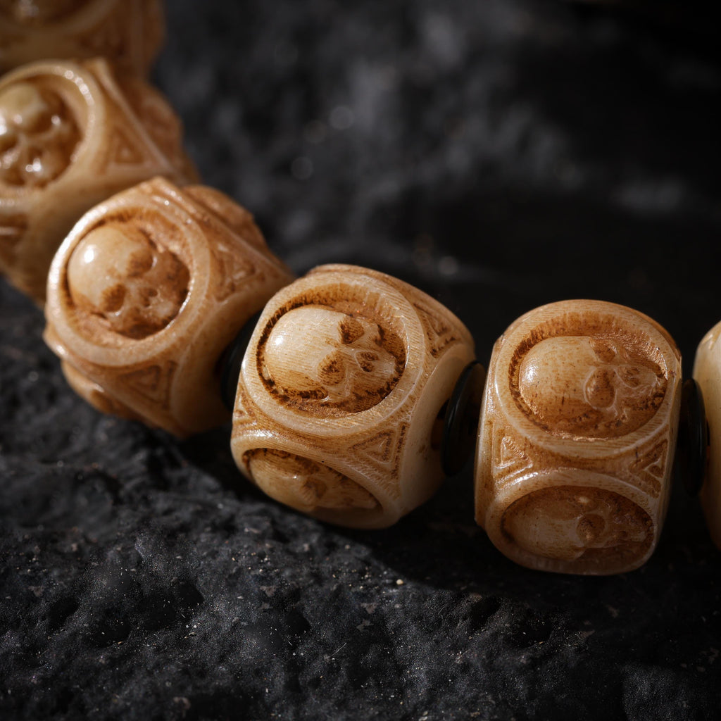 Yak Bone Skull Bracelet