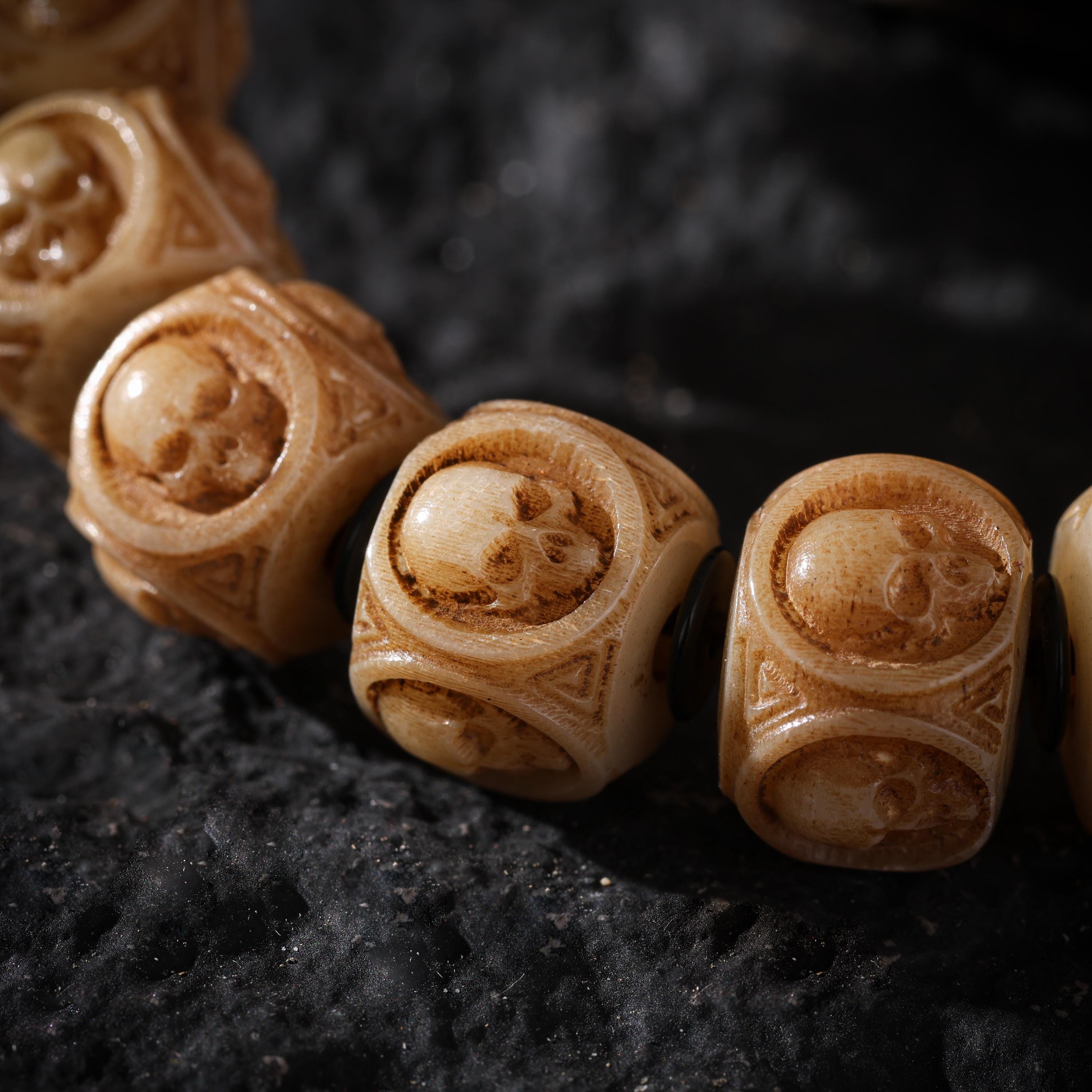 Yak Bone Skull Bracelet