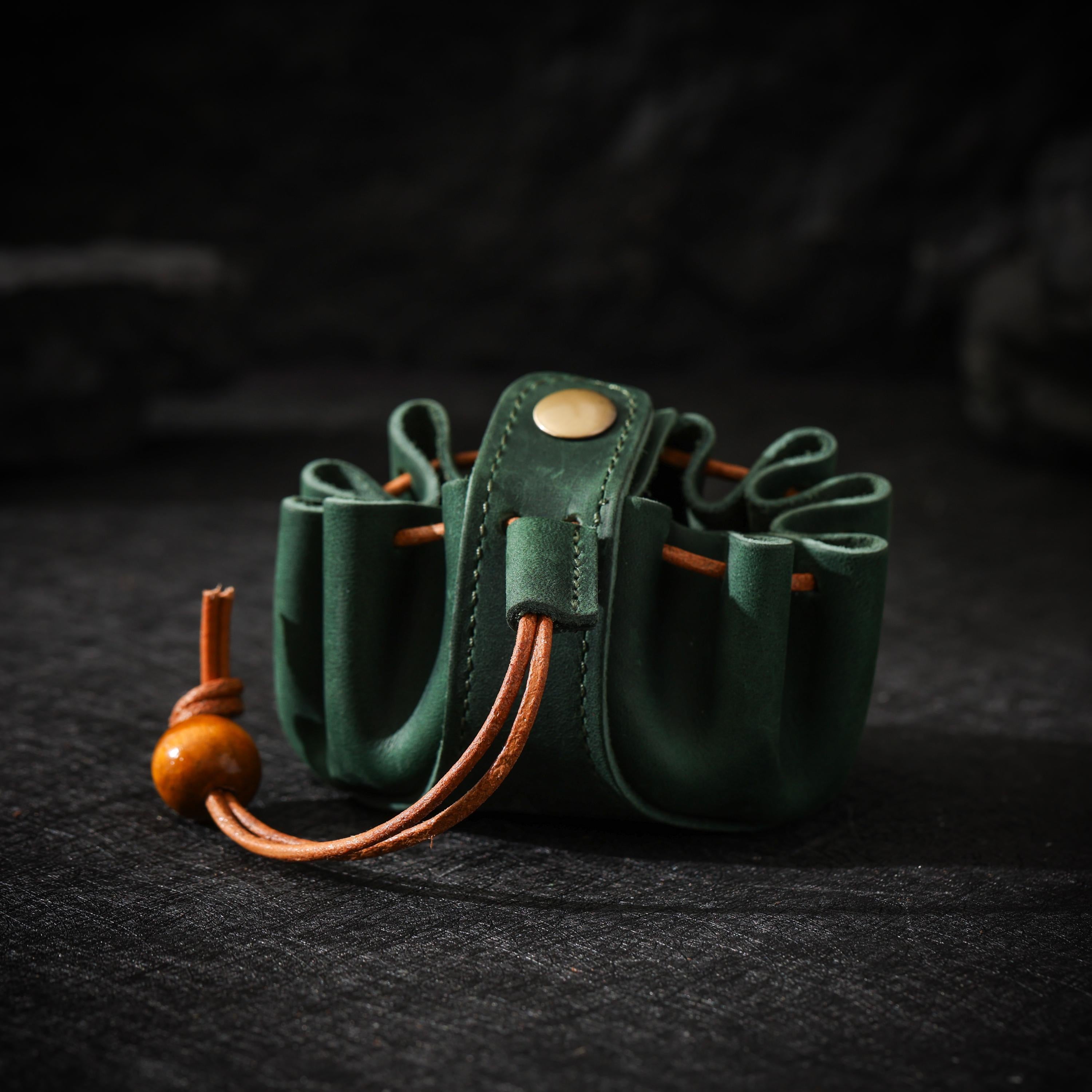 Oiled Cowhide Mini Jewelry Pouch