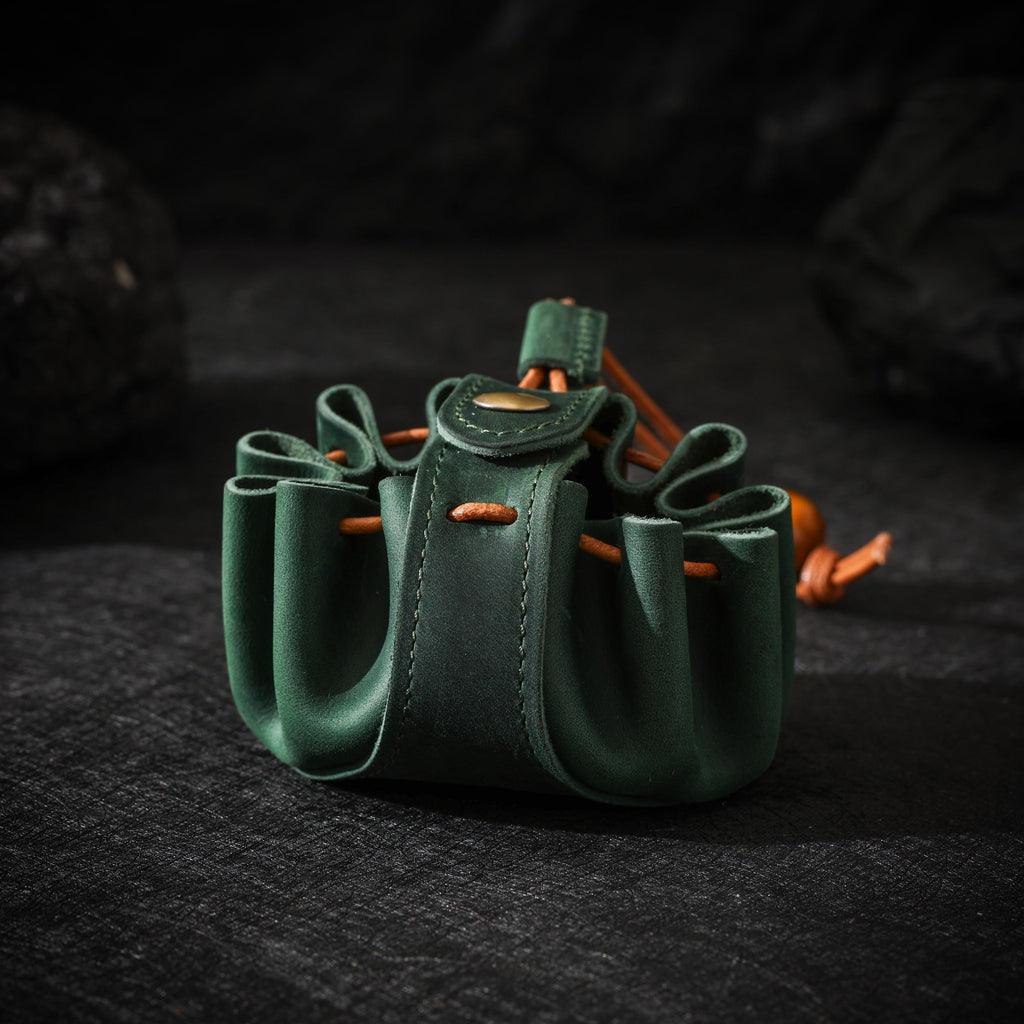 Oiled Cowhide Mini Jewelry Pouch