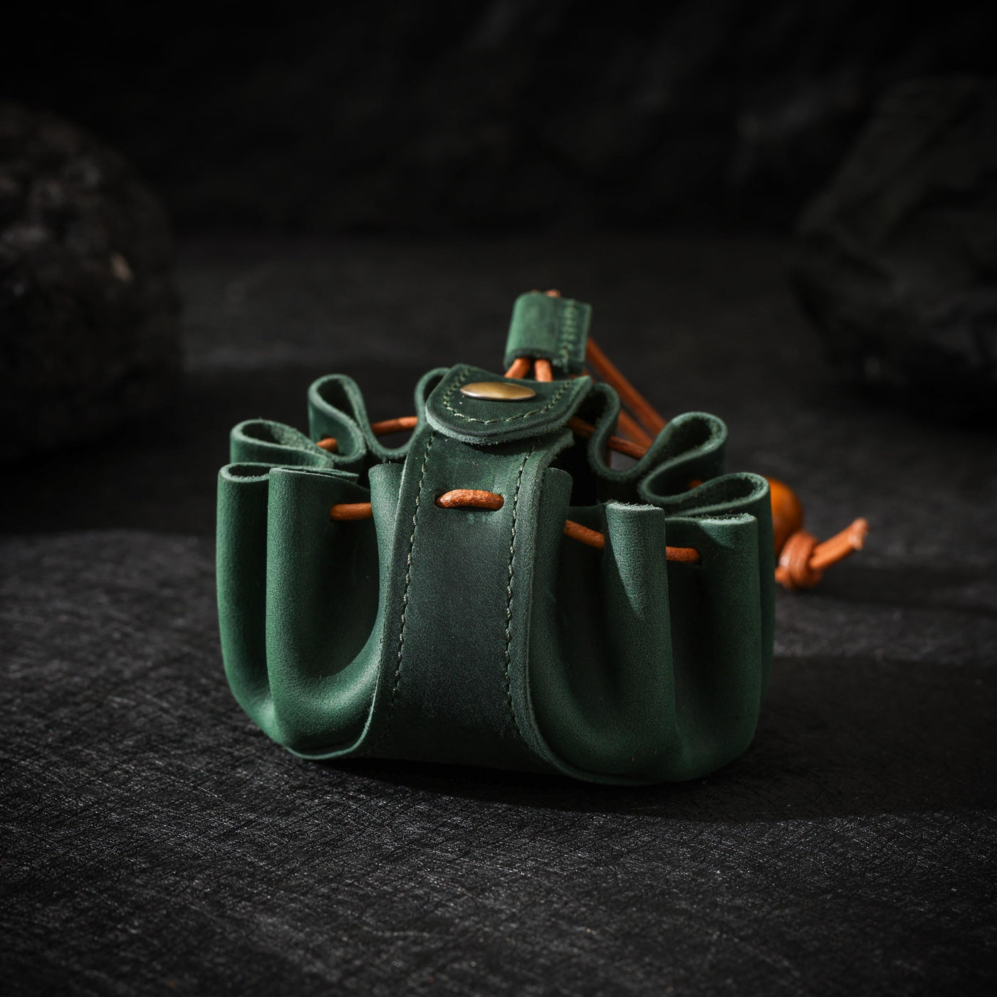 Oiled Cowhide Mini Jewelry Pouch