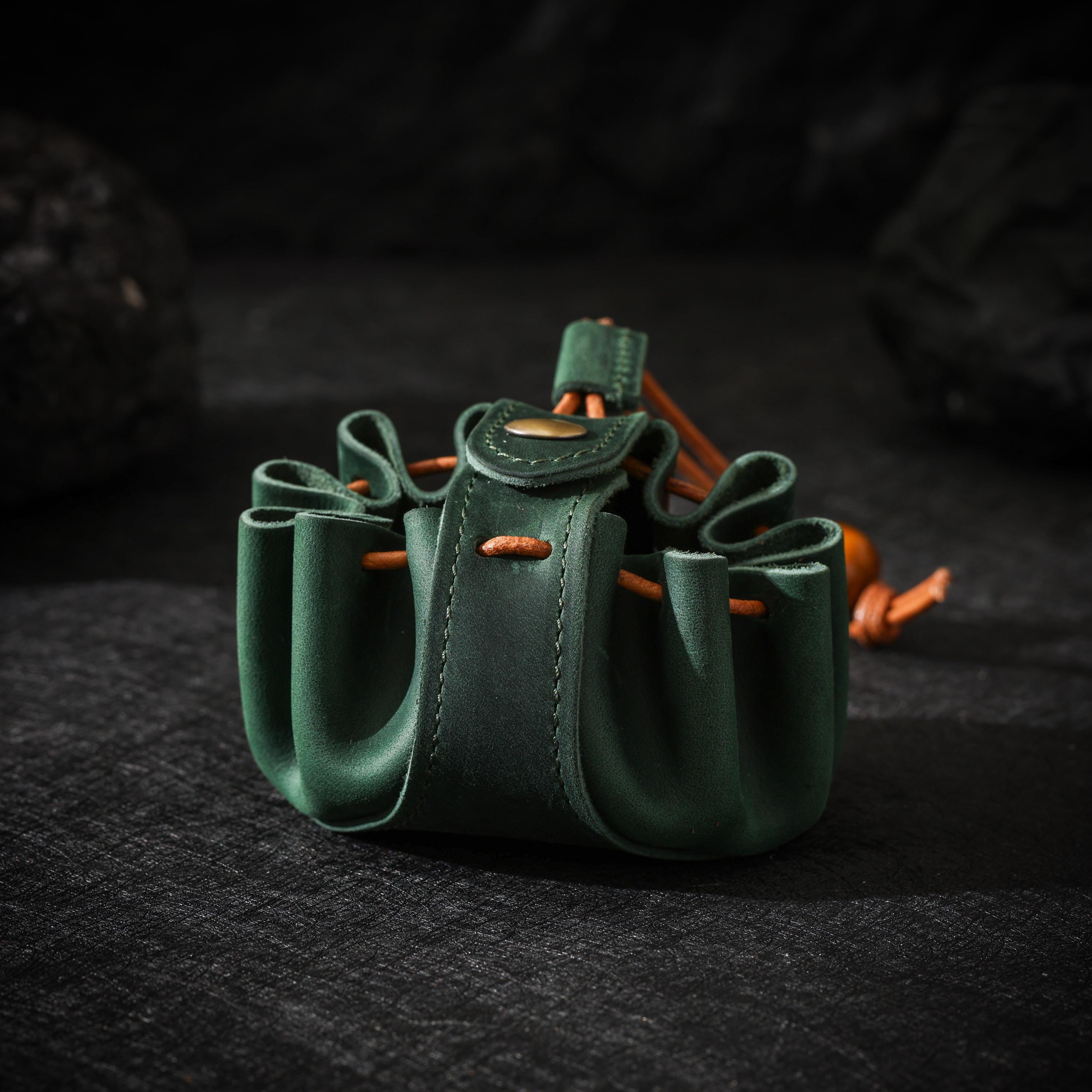 Oiled Cowhide Mini Jewelry Pouch
