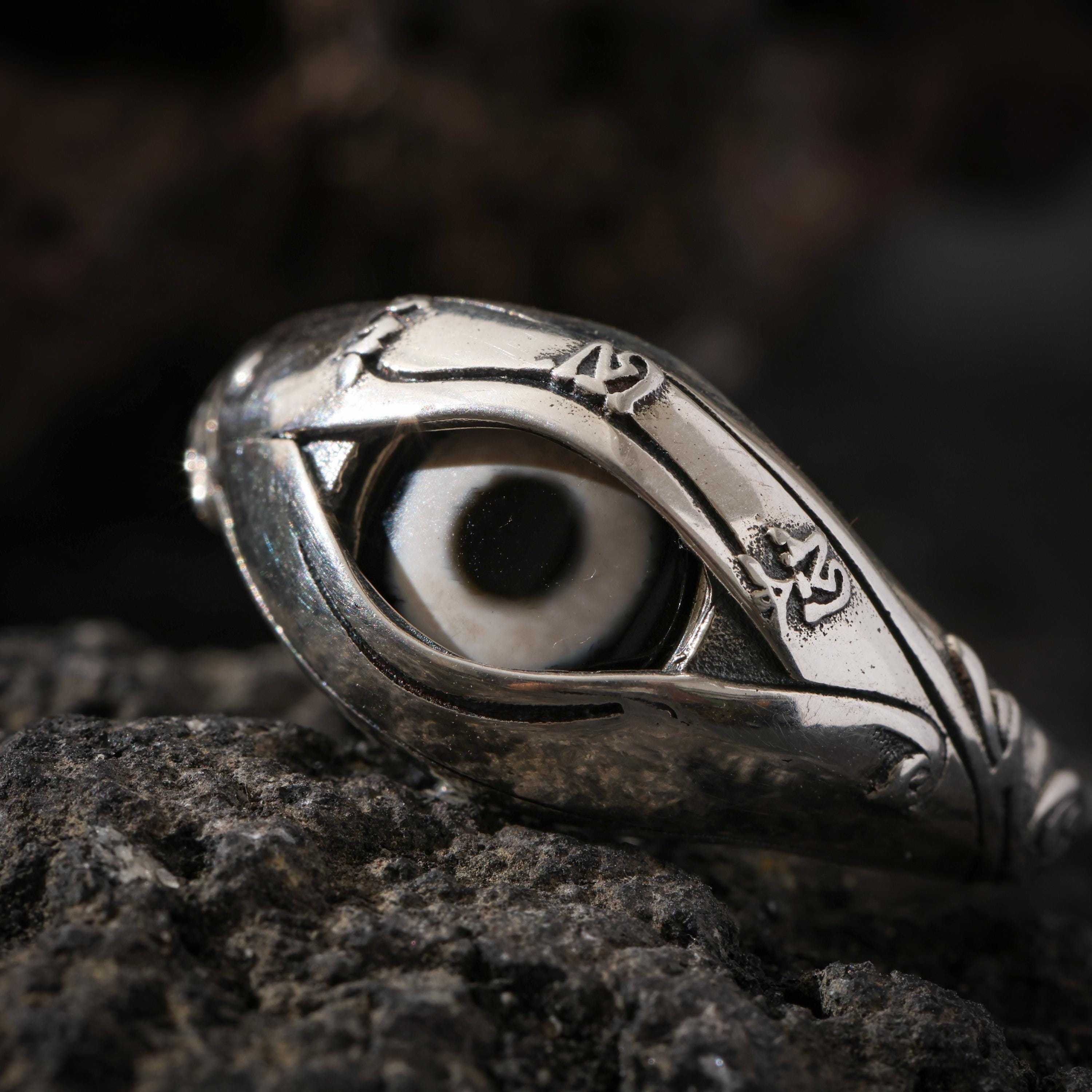 Dzi Ring Sterling Silver Adjustable