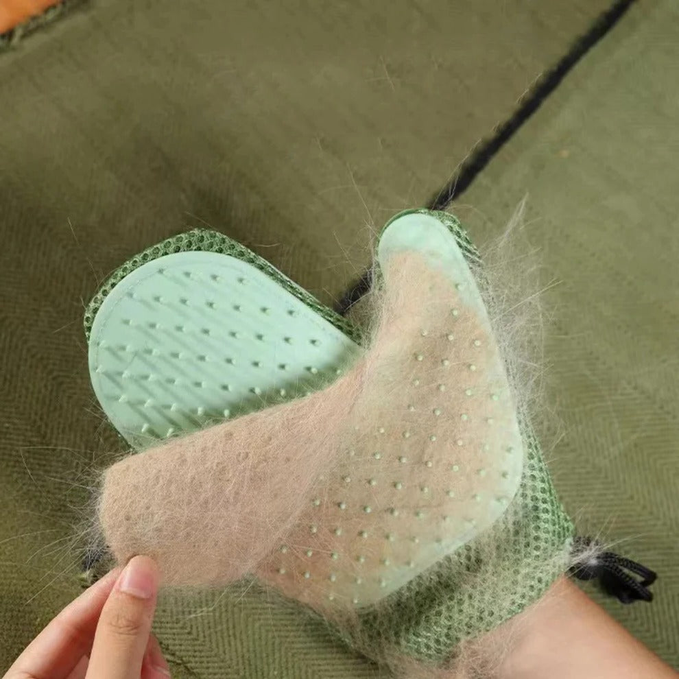 2 in 1 cat glove for grooming